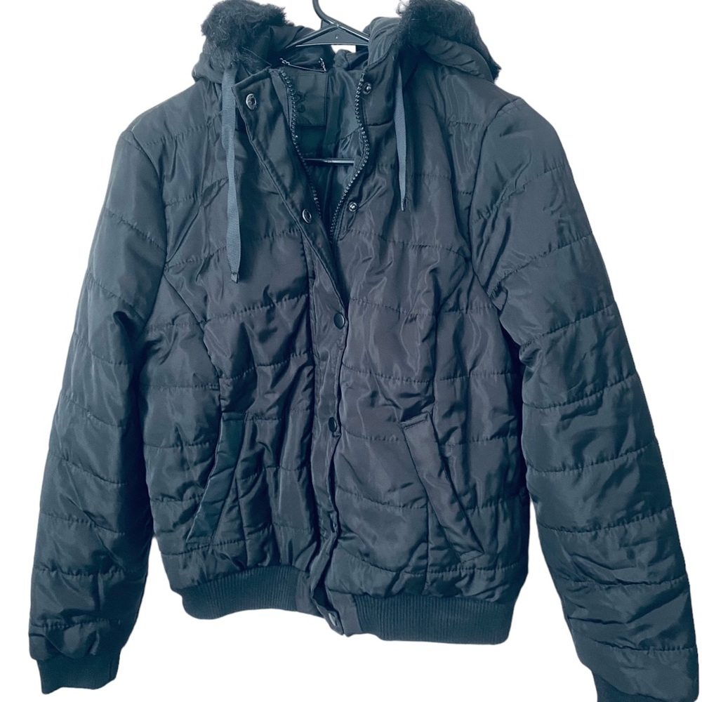 JouJou women’s faux fur lined hooded down jacket - Picture 12 of 16
